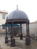 Outdoor gazebo with solid roof