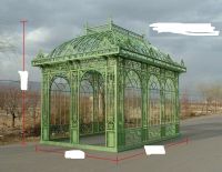 Simple wrought iron garden greenhouse