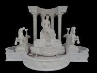 Roman style garden stone fountain