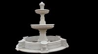 Simple garden stone fountain