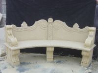 Nice hand carved natural stone garden bench