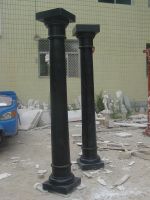 Black marble pillars