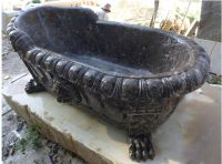 Nice black marble bathtub