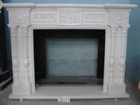 Nice hand carved marble fireplace mantel