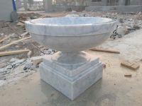 Nice hand carved Italian marble flowerpot