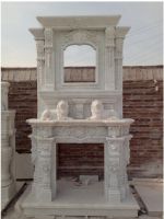 Large size of hand carved marble fireplace mantel