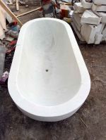 White marble bathroom tub