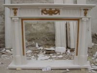 Nice natural marble fireplace mantel