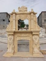 Large size of hand carved marblel fireplace mantel