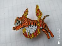 Customizable soft enamel tiger pin