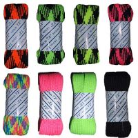COLORFUL WIDE ROLLER SKATE LACES 3&4' WIDE 72' LONG - SOLD AS A PAIR