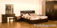 MDF modern furniture, bedroom set, wardrobe, bed, nightstand, dresser, mirr