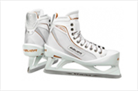 New Bauer One80LE Ice Hockey Goalie skates size 5EE junior white&gold boys JR