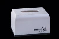 PP plastic tissue box with printing design