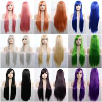 Euro-American Hot sales 32 inch cartoon cosplay long straight wigs heat resistant for women