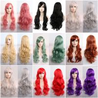 Euro-American Hot sales 32 inch cartoon cosplay long wavy wigs heat resistant for women