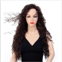 brown color Wild-curl up 28 inch loose curly long wigs