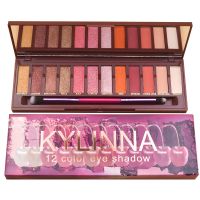 12 Color Pink Eye Shadow Palette Shimmer Glitter Eye Shadow Makeup Palette Easy to Wear Cosmetics