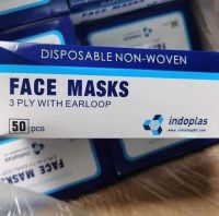 50 PCS Disposable 3-Ply Masks Medical Sanitary Surgical Earloop Face Mask Blue