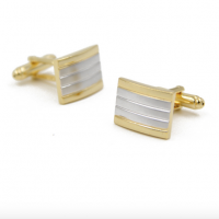 Two-tone plated Cufflink