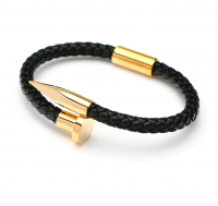 Nail Leather Bracelet