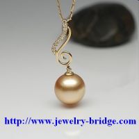 Sell Golden Pearl Pendants, Yellow Gold Diamonds Wedding Jewelry