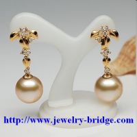 Sell Golden Pearl Earring, Yellow Gold Dangle Anniversary Jewelry