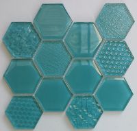 Sell Waterjet Glass Mosaic - MD-1083HEXMS1P
