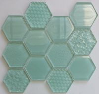 Sell Waterjet Glass Mosaic - MD-1073HEXMS1P