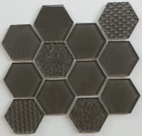 Sell Waterjet Glass Mosaic - MD-1193HEXMS1P