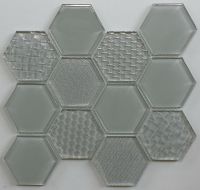 Sell Waterjet Glass Mosaic - MD-1023HEXMS1P