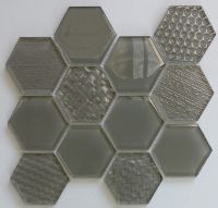 Sell Waterjet Glass Mosaic - MD-1053HEXMS1P