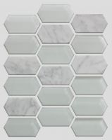 Sell Waterjet Glass and Stone Mosaic - MD-1424HEXMS1P
