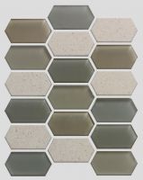 Sell Waterjet Glass and Stone Mosaic - MD-1524HEXMS1P