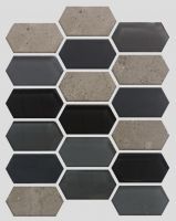 Sell Waterjet Glass and Stone Mosaic - MD-1824HEXMS1P