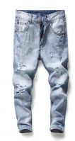 MEN JEANS HEAVY STONE ABRASION WASHED
