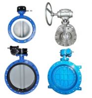 High performance metal seat  pneumatic electric actuated double triple flange butterfly valve