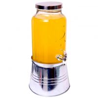 5.5L QUALITY  GLASS BEVERAGE DISPENSER WITH ICE BUCKET