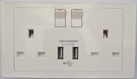 switched 13A socket with USB chargeable port, 