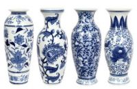 4-sets blue glaze ceramic vase