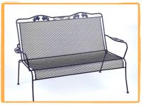 Sell wrought iron mesh bench