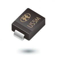 US5M, the surface mount ultra fast rectifiers diode packed by SMC case