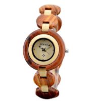 Hot Selling Classic Fashion Natural Quartz Wood Watch For Lady