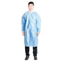 Best selling cheap disposable lab coats nonwoven medical white lab coat with pockets