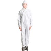 Cleaning room clothes Industry Use SF Microporous White Elastic Cuff Protective Disposable Coverall