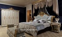 Luxury Classic Modelled After an Antique King Bed Wooden Bed Beauty Bed Comfortable Wooden Furniture