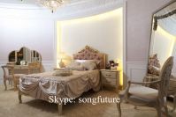 Luxury Classic Modelled After an Antique Kingbed Wooden Furniture Beauty Bed Wooden Bed Child Bedroom furniture