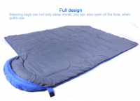 Soft polyester outdoor sleeping bag for 5-20 degrees Celsius