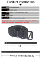 Excellent Quality Survival Products Wilderness Survival Belt, Multifunctional Outdoor Brand Multipurpose Custom Paracord Belt