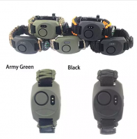 Adjustable paracord watch outdoor distress siren compass watch